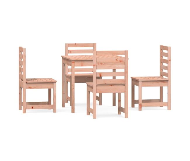 Juego de comedor para jardín 5 pzas madera maciza douglas vidaxl