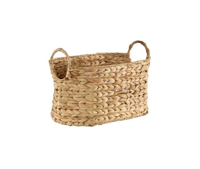 Cesta pequeña de jacinto de agua con asas - a21 cm