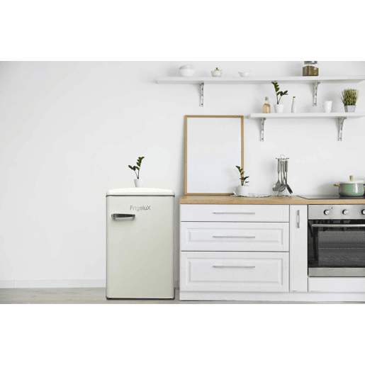 Frigorífico Mini Bar com congelador - Estilo Retro  Vintage - Frigelux R4TT108RCE - Creme  Cream - Classe E