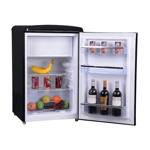 Frigorífico Mini Bar com congelador - Estilo Retro  Vintage - Frigelux R4TT108RNE - Preto  Black - Classe E