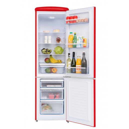 Frigorífico Combinado - Estilo Retro  Vintage - Frigelux CB255RRA++ - Vermelho  Red - Classe E