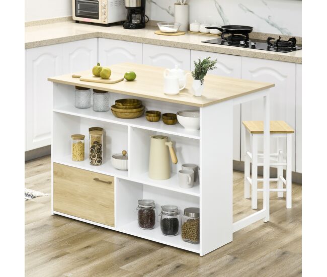 HOMCOM Mesa De Bar Extensible Con Ala Plegable Mesa De Bistr Con homcom-mesa-de-bar-extensible-con-ala-plegable-mesa-de-bistr-con
