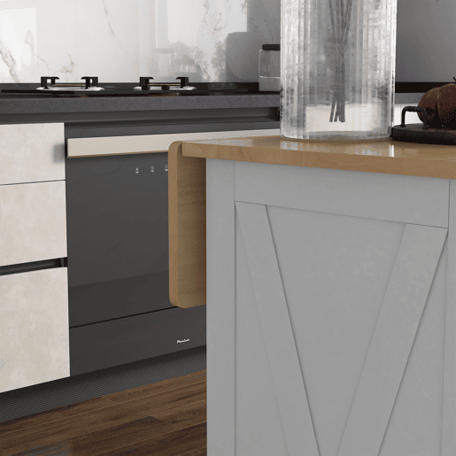 HOMCOM Ilha de Cozinha Carrinho de Cozinha com Bancada de Madeira Dobrável 2 Portas 2 Gavetas Prateleira Ajustável e 4 Rodas 105x60x90,5 cm Branco e Madeira
