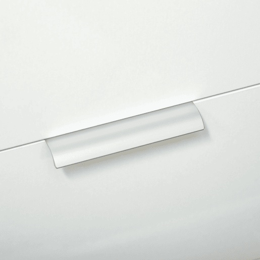 HOMCOM Aparador de Sala de Estar Cómoda com 4 Gavetas de Alto Brilho Porta e Prateleiras Ajustáveis para Sala de Jantar Dormitório 105x35x92 cm Branco e Madeira