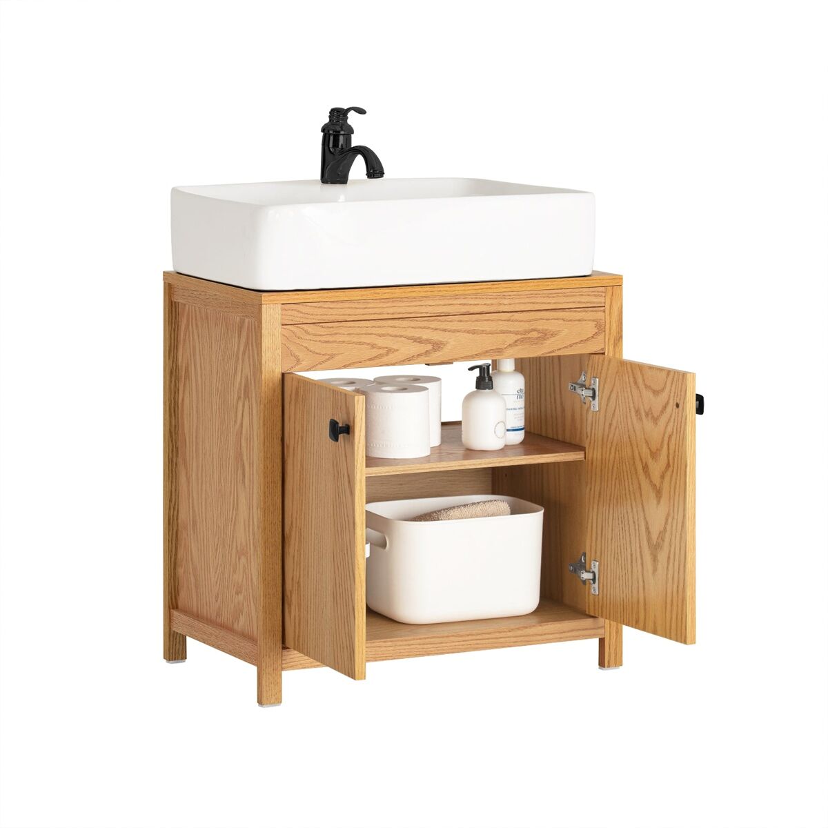Mueble para debajo del Lavabo con 2 Puertas SoBuy BZR98-N
