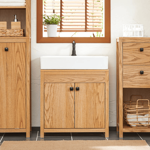 Armário debaixo do lavatório SoBuy BZR98-N com 2 portas 60 x 35 x 60 cm