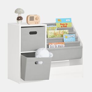 Estante infantil para crianças SoBuy KMB76-W com 2 cestos e 1 compartimento 80x30x30x61 cm