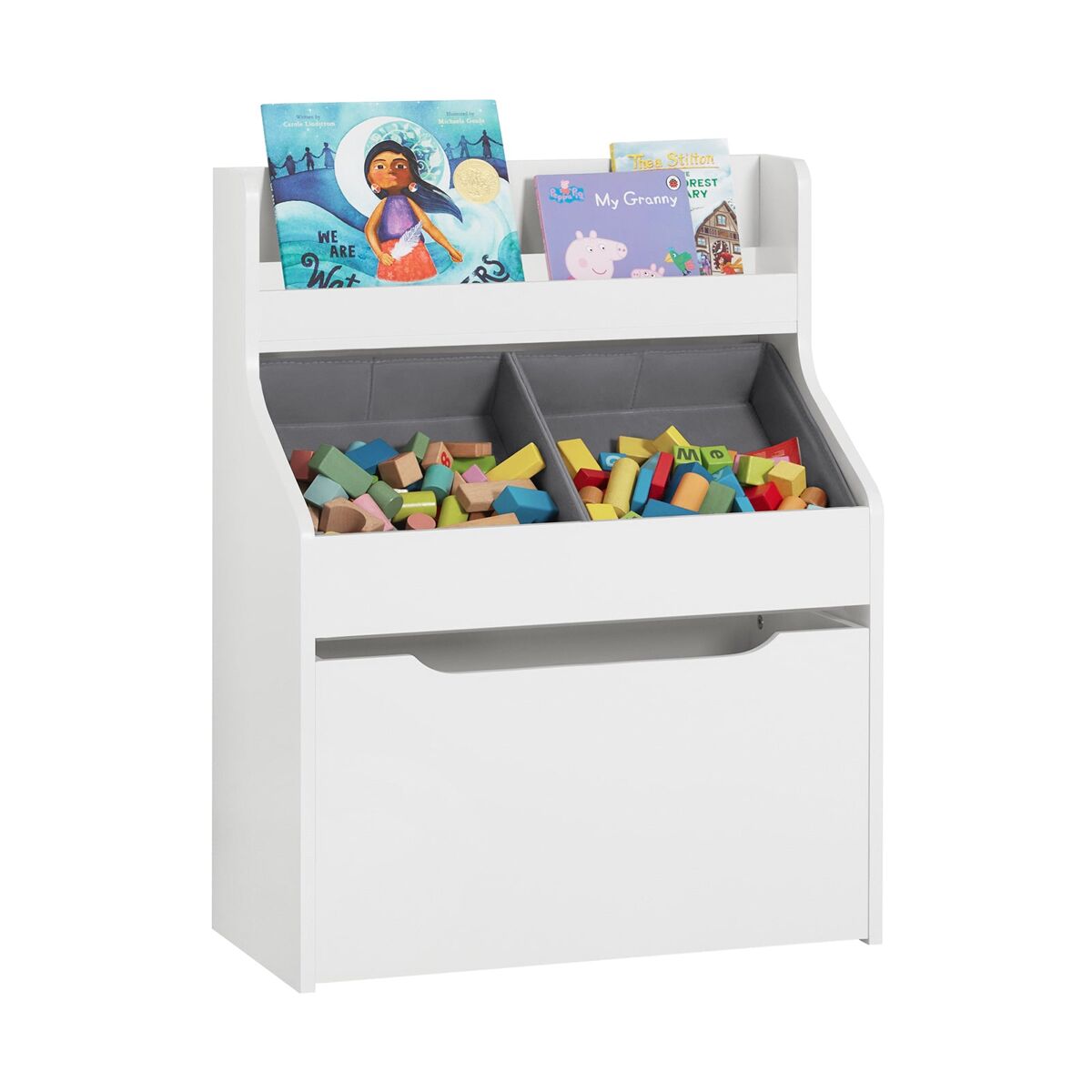 Librería para Niños con 3 Cajas con Ruedas SoBuy KMB71-W