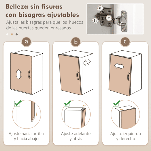HOMCOM Armário de Cozinha Alto, Móvel Auxiliar de Cozinha, com 5 Portas, Prateleira Ajustável, Gaveta, Bancada Aberta para Micro-ondas, Orifício para Cabo, 100x40x180 cm, para Sala de Jantar, Sala, Branco