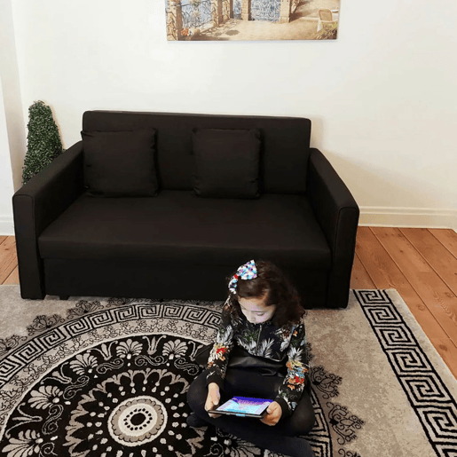 HOMCOM Sofá Cama de 2 Lugares Estofado em Algodão com 2 Almofadas Apoio para os Braços e Armazenamento Sofá Duplo Moderno para Sala de Estar Escritório 152x101x81cm Cinza Carvão
