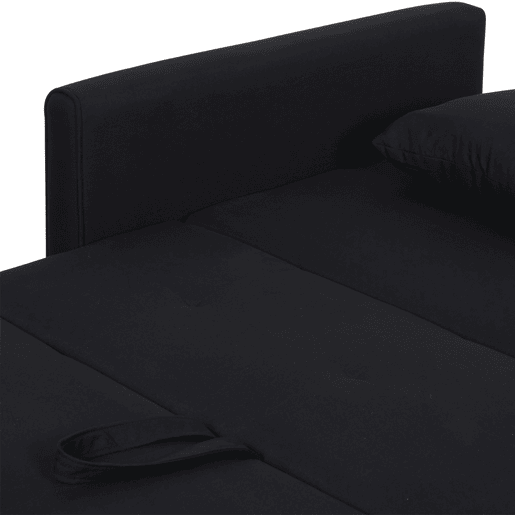 HOMCOM Sofá Cama de 2 Lugares Estofado em Algodão com 2 Almofadas Apoio para os Braços e Armazenamento Sofá Duplo Moderno para Sala de Estar Escritório 152x101x81cm Cinza Carvão