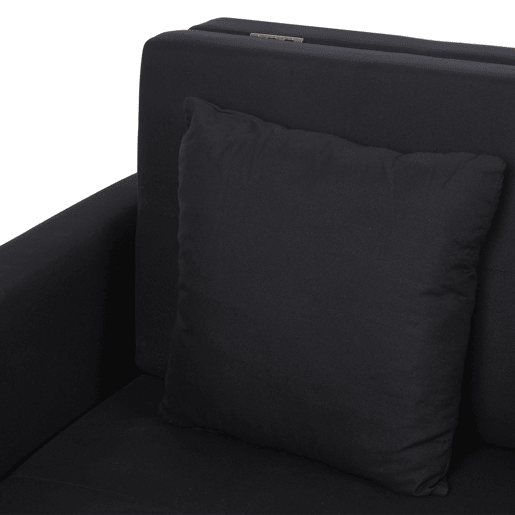 HOMCOM Sofá Cama de 2 Lugares Estofado em Algodão com 2 Almofadas Apoio para os Braços e Armazenamento Sofá Duplo Moderno para Sala de Estar Escritório 152x101x81cm Cinza Carvão