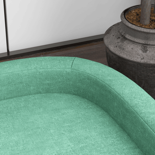 PawHut Sofá para Cães Cama Elevada para Cães Estofada com Almofada Lavável e Pés de Madeira de Pinho Carga Máxima 40 kg 98x67x25 cm Verde