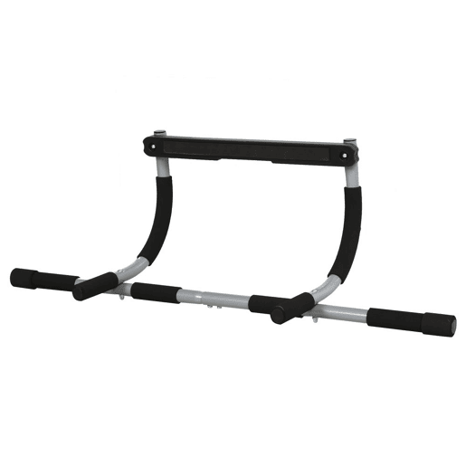 HOMCOM Barra de Elevações Multifuncional de Parede com Pegas Antiderrapantes, Suporta até 110 kg, Ideal para Exercício e Treino em Casa, Ginásio, Preto