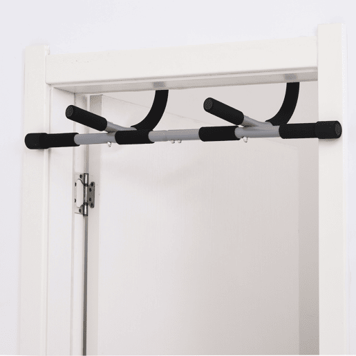 HOMCOM Barra de Elevações Multifuncional de Parede com Pegas Antiderrapantes, Suporta até 110 kg, Ideal para Exercício e Treino em Casa, Ginásio, Preto