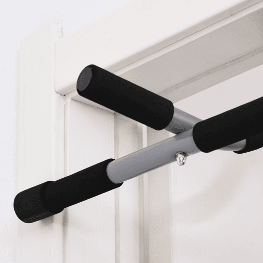 HOMCOM Barra de Elevações Multifuncional de Parede com Pegas Antiderrapantes, Suporta até 110 kg, Ideal para Exercício e Treino em Casa, Ginásio, Preto