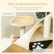 Árbol para Gato Aglomerado de Madera, Sisal y Felpa PawHut Árbol para Gato Aglomerado de Madera, Sisal y Felpa PawHut Beige