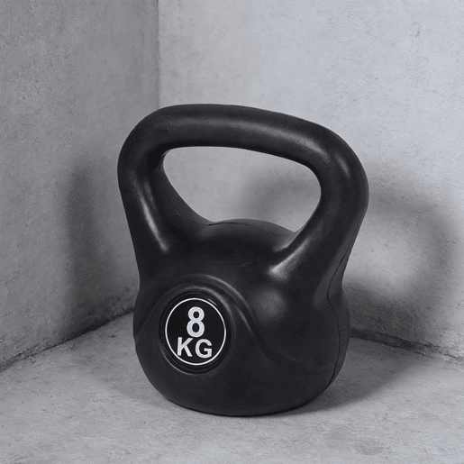 HOMCOM Peso Russo de 8 kg Kettlebell Preenchido de Areia com Punho Largo e Antiderrapante para Exercícios e Treinos em Casa e Ginásio 22x17x24 cm Preto