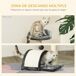 Árbol para Gatos Aglomerado de Madera, Sisal y Felpa PawHut Árbol para Gatos Aglomerado de Madera, Sisal y Felpa PawHut Gris