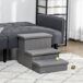 Escalera para Mascota MDF, Lino Sintético PawHut Escalera para Mascota MDF, Lino Sintético PawHut Gris