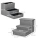 Escalera para Mascota MDF, Lino Sintético PawHut Escalera para Mascota MDF, Lino Sintético PawHut Gris