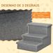 Escalera para Mascota MDF, Lino Sintético PawHut Escalera para Mascota MDF, Lino Sintético PawHut Gris