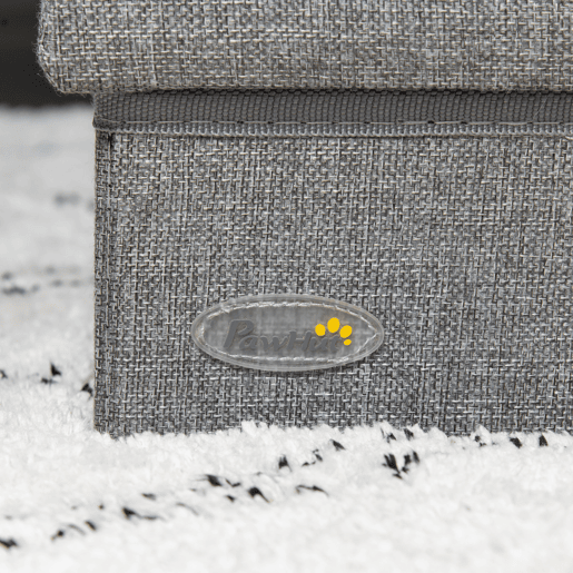 PawHut Escada para Animais de Estimação com 3 Degraus para Cães Gatos com Espaço de Armazenamento 63,5x42,5x40,5 cm Cinza