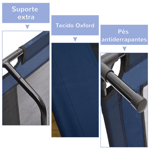 PawHut Cama para Animais de Estimação Cama Elevada para Cães Gatos Portátil Tecido Transpirável Resistente a Água 91,5x76,2x18cm Azul