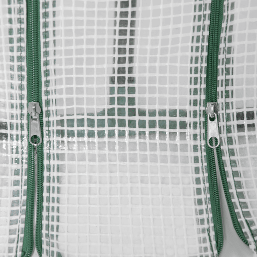 Outsunny Estufa de Jardim Varanda 180x90x90 cm Tipo Casa Tubo de Aço com 2 Acessos Estufa Pequena para Cultivo de Plantas Branco
