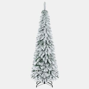 HOMCOM Árvore de Natal Artificial 180 cm Árvore de Natal Nevada com 523 Ramos Suporte de Aço Dobrável Decoração para Casa Festas Ø74x180 cm Verde