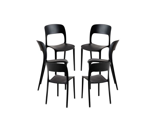 Pack 6 sillas inis - negro