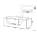 Beliani Bañera de interior SAMANA 71x153 Beliani Bañera de interior SAMANA 71x153 Blanco