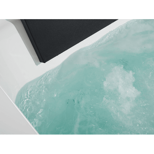 Banheira de hidromassagem de canto com LED SAMANA 1530 x 710 mm Branco