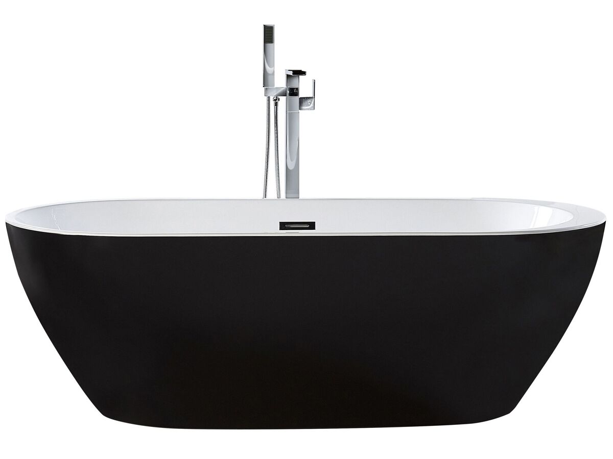 Beliani Bañera independiente NEVIS 80x170 Negro