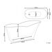 Beliani Bañera independiente DULCINA 80x170 Beliani Bañera independiente DULCINA 80x170 Blanco