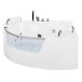 Beliani Bañera esquinera MANGLE 150x201 Beliani Bañera esquinera MANGLE 150x201 Blanco