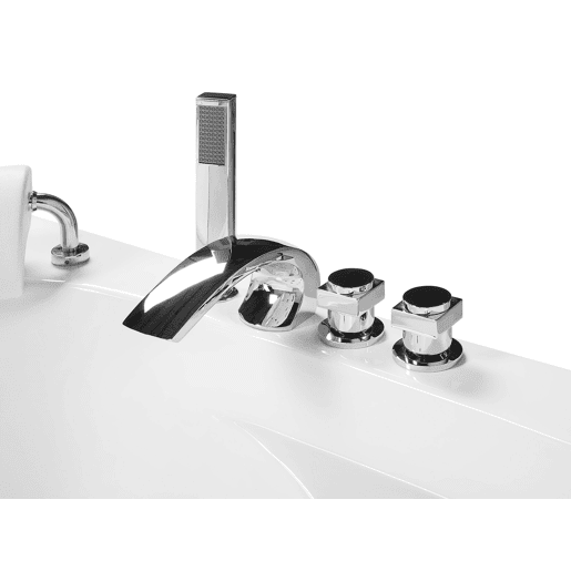Banheira de hidromassagem de canto com LED MANGLE 2010 x 1500 mm Branco