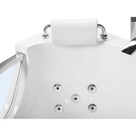 Banheira de hidromassagem de canto com LED MANGLE 2010 x 1500 mm Branco