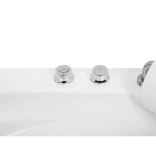 Banheira de hidromassagem de canto com LED MANGLE 2010 x 1500 mm Branco