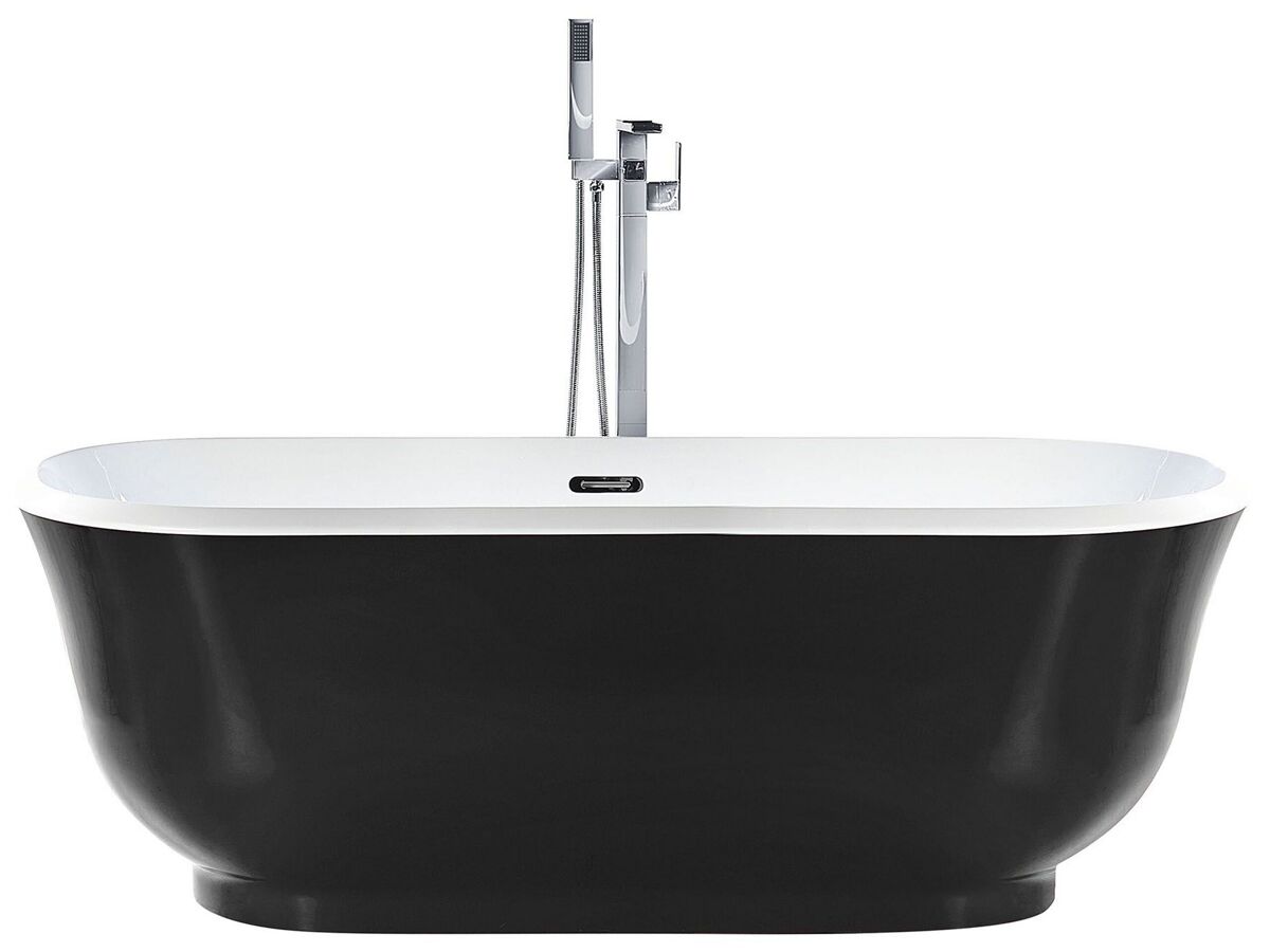 Beliani Bañera independiente TESORO 77x170 Negro