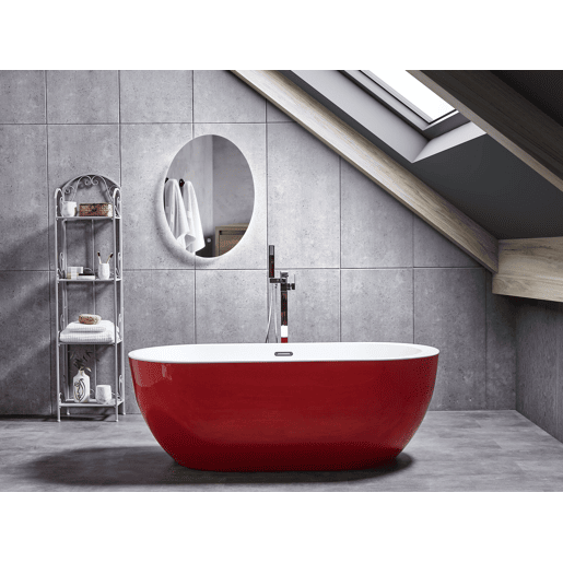 Banheira autónoma NEVIS 1600 x 750 mm Vermelho