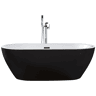 Banheira de hidromassagem independente com LED NEVIS 1700 x 800 mm Preto