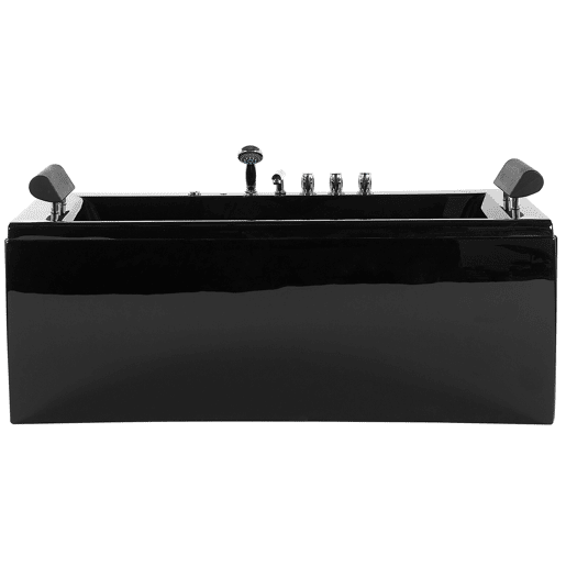 Banheira de hidromassagem de canto com LED MONTEGO Preto
