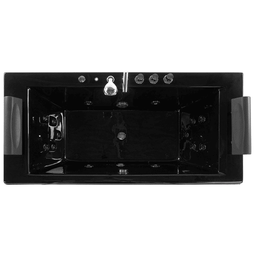Banheira de hidromassagem de canto com LED MONTEGO Preto