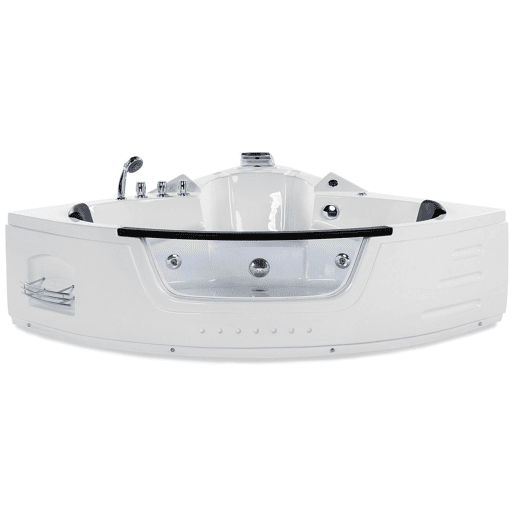 Banheira de hidromassagem de canto com LED MARTINICA 2140 x 1550 mm Branco