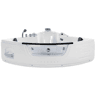 Banheira de hidromassagem de canto com LED MARTINICA 2140 x 1550 mm Branco