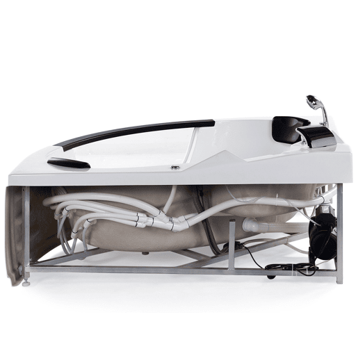 Banheira de hidromassagem de canto com LED MARTINICA 2140 x 1550 mm Branco