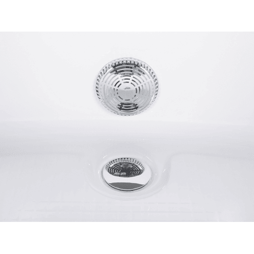 Banheira de hidromassagem de canto com LED MARTINICA 2140 x 1550 mm Branco