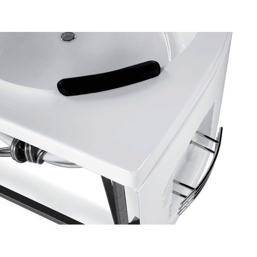 Banheira de hidromassagem de canto com LED MARTINICA 2140 x 1550 mm Branco