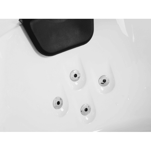 Banheira de hidromassagem de canto com LED MARTINICA 2140 x 1550 mm Branco